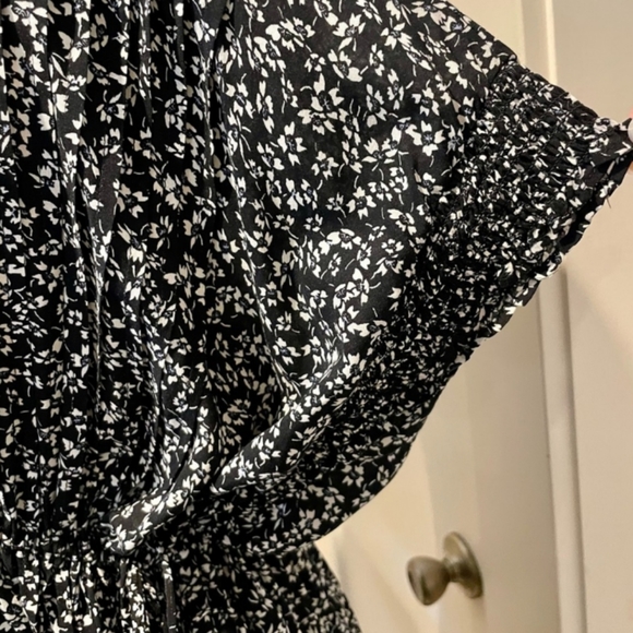 Free People Floral  Ruffles Mini Dress Large - Picture 15 of 16